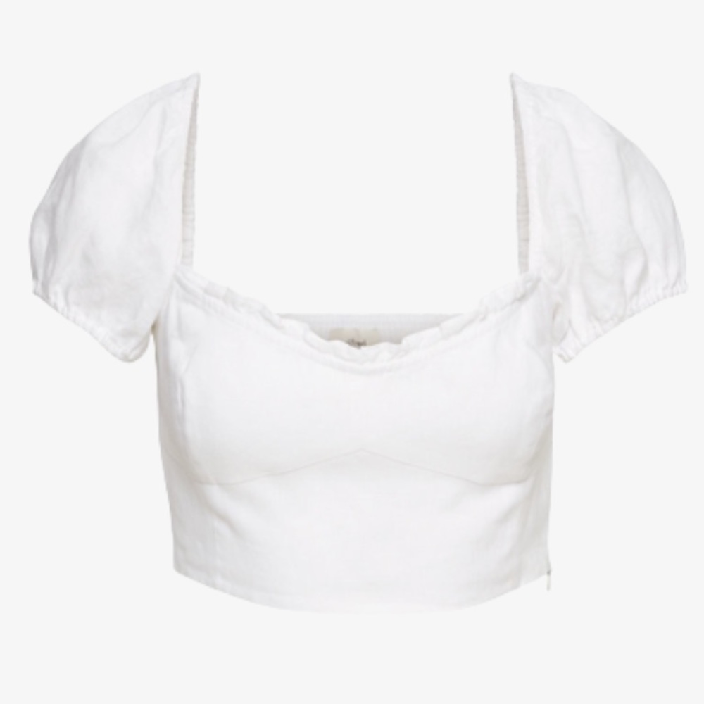 Aritzia Wilfred Wander blouse white small linen